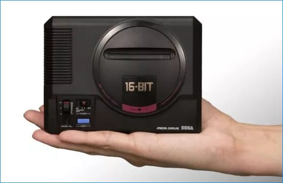 The Sega Megadrive Mini scale