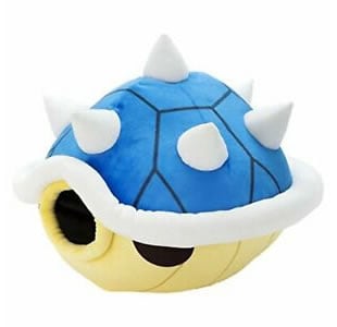 Spiky blue shell cushion