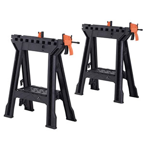 DURHAND Foldable Clamping Sawhorse Trestle