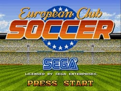 European Club Soccer title screen
