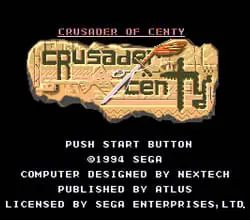 Crusader of Centy title screen