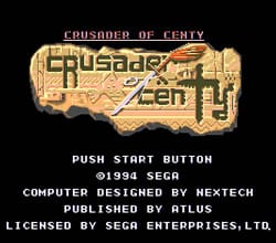 Crusader of Centy title screen