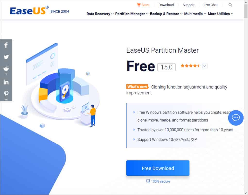 easeUS website