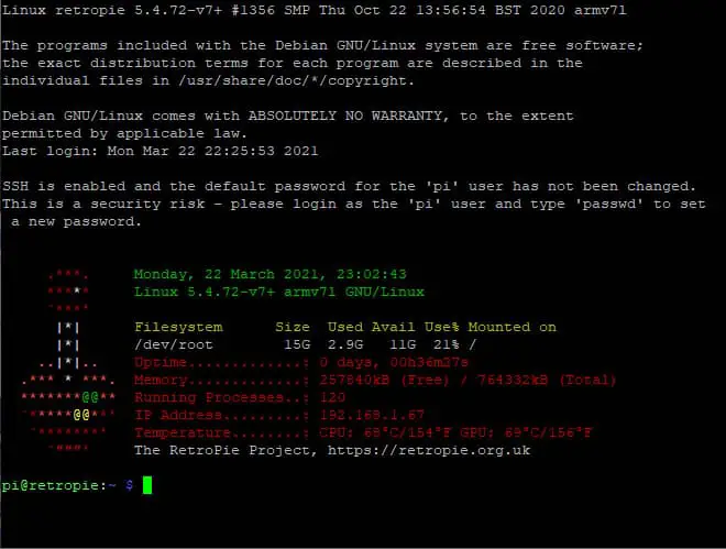 RetroPie terminal